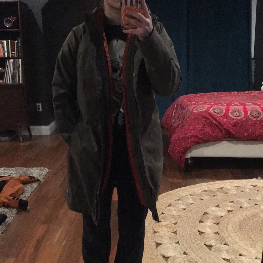 Merrell army green long jacket